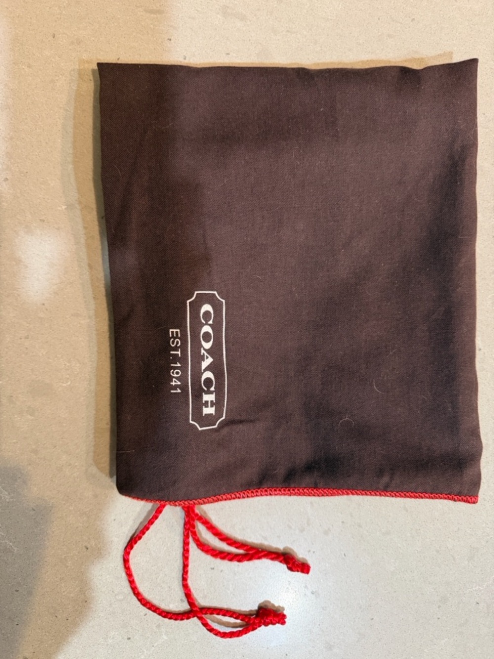 Coach Brown Dust Cover with White Logo